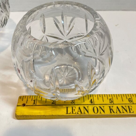 Hand-Cut 24% Lead Crystal Clear Glass Bowl with Lamp Shade Made in Poland - Picture 12 of 12